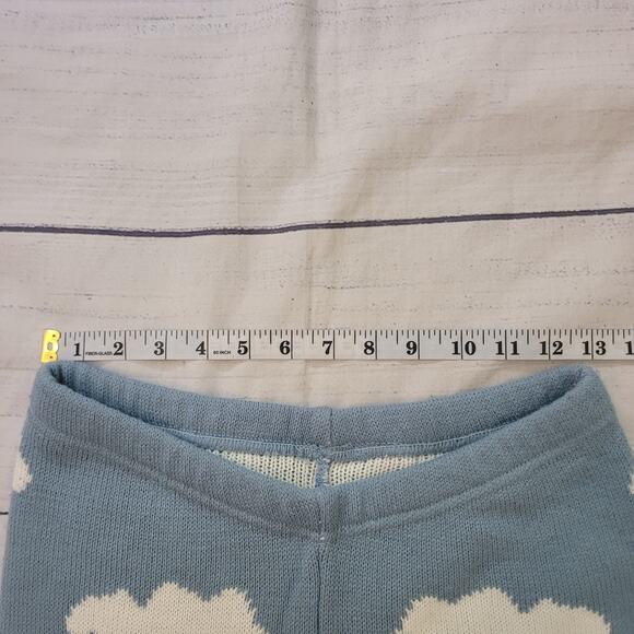 Unbranded Size M Soft Knit Cloud Print Wide Leg Pants Casual Loungewear Twee - Picture 3 of 5